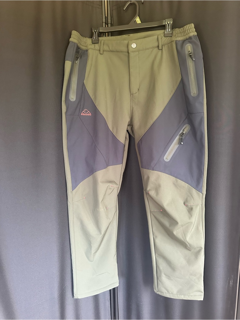 Men's Two-Tone Olive & Charcoal Softshell Pants